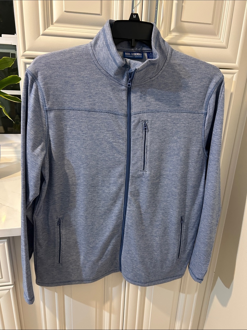 Reel Legends Men's Heather Blue Full-Zip Lightweight Jacket